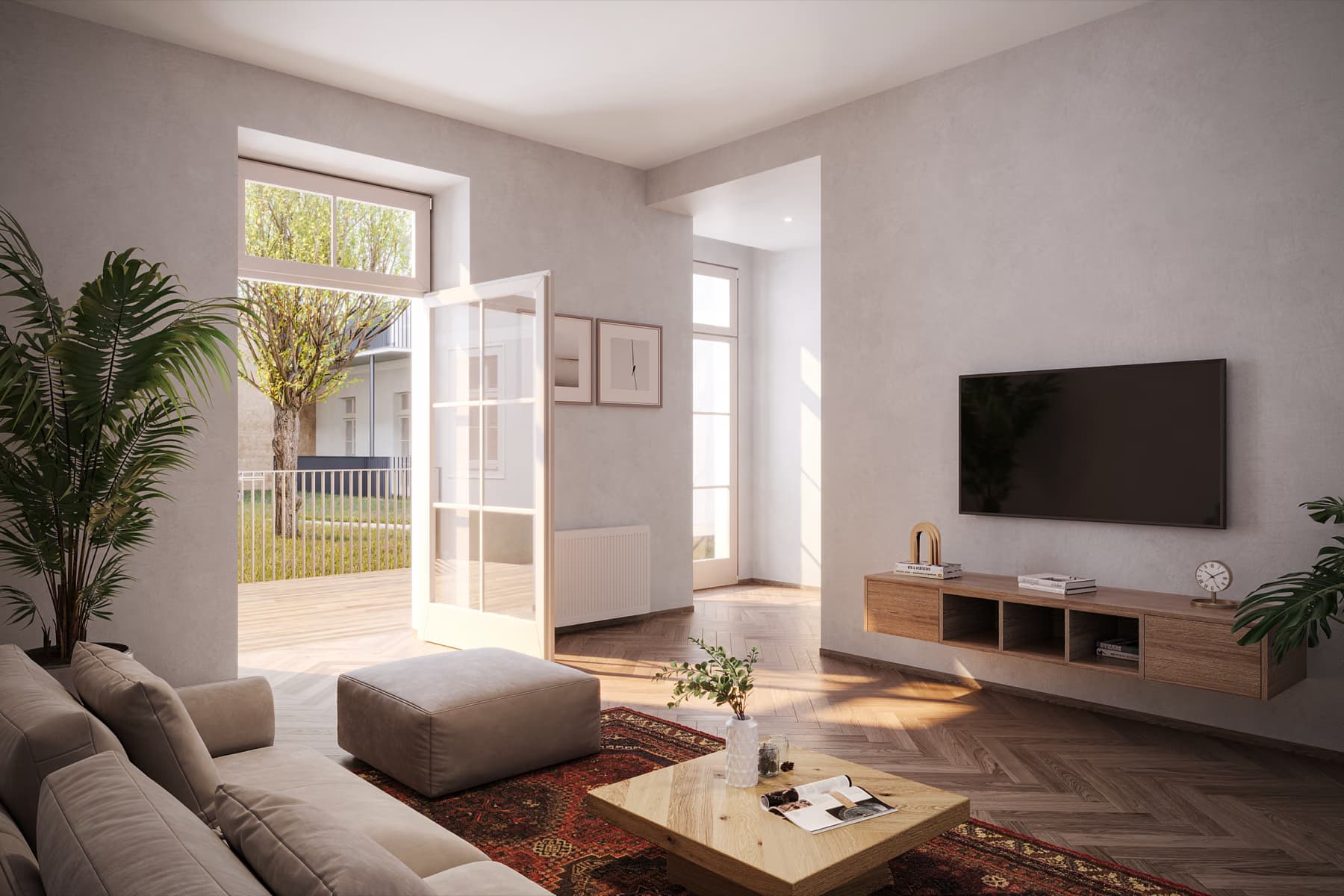 Architektur, helles Wohnzimmer